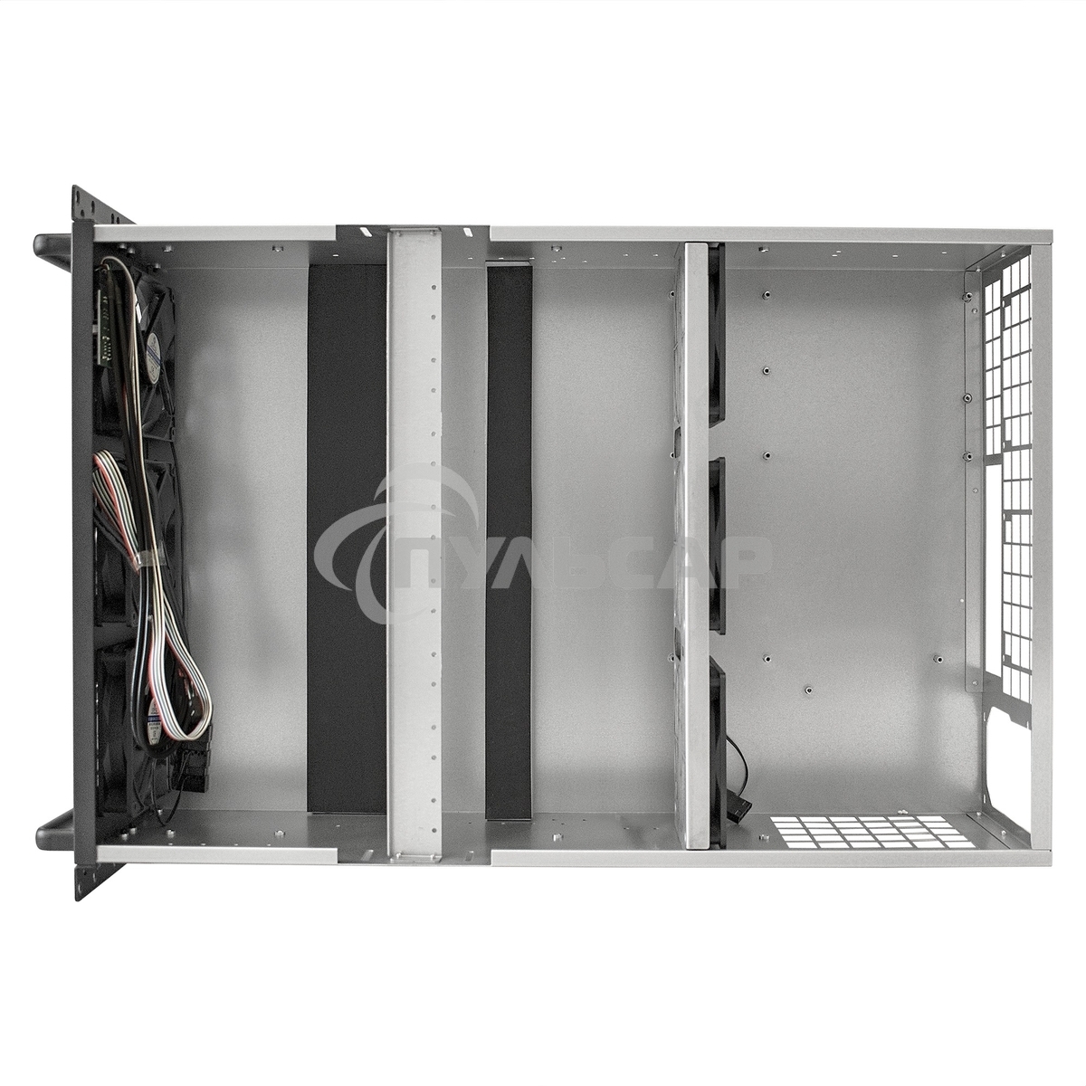 Корпус для майнинга ExeGate EX288960RUS Pro 8-650 <без БП, 2*USB, 6*fan 120мм, места под: 8 видеокарт, 1 БП>