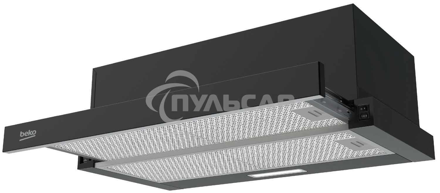 Вытяжка телескопическая Beko BHNT613R4CB черный, 60 см, 320 куб. м/ч, 61 дБ