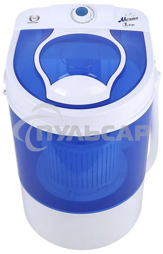 Стиральная машина Мечта WMS S303UT01 бело-синяя, загрузка вертикальная 3кг, 300 об/мин., класс: A+
