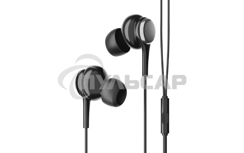 Наушники-гарнитура OLMIO Fly 3.5мм, черные, с микрофоном и кнопкой ответа