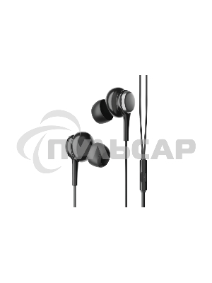 Наушники-гарнитура OLMIO Fly 3.5мм, черные, с микрофоном и кнопкой ответа