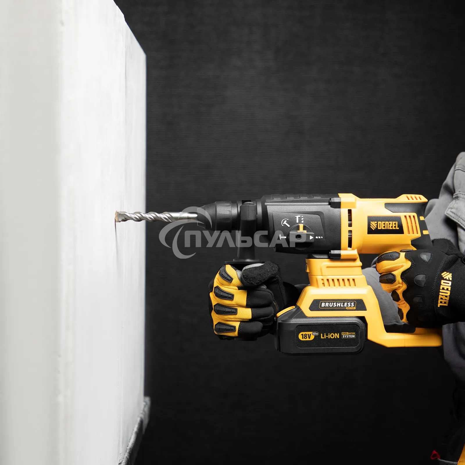 Бур по бетону Denzel двойная спираль, Cobalt W-tip, 14x160 мм, SDS PLUS