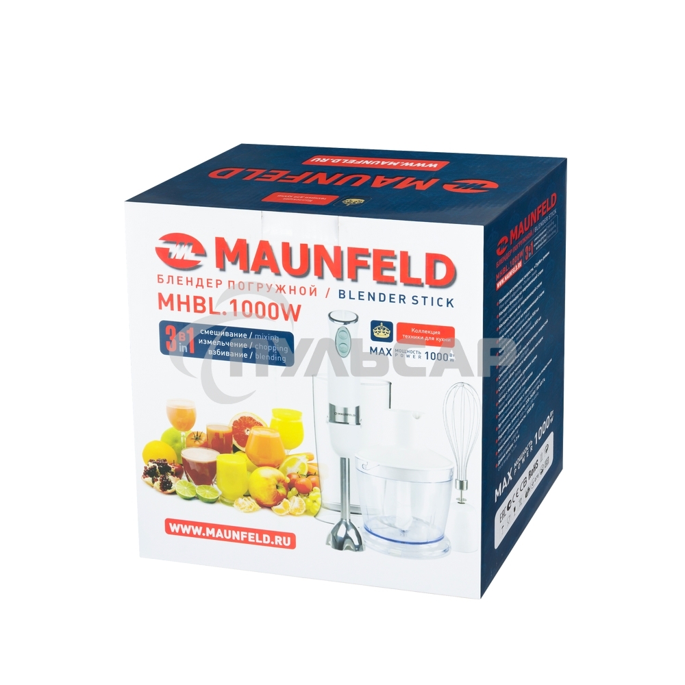 Блендер погружной Maunfeld MHBL.1000W белый, 1000 Вт