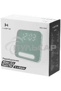 Радиобудильник Harper HCLK-2060 зеленый LED подсв:белая часы:цифровые AM/FM