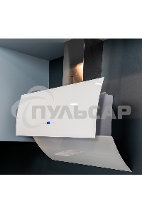 Вытяжка наклонная Graude DH 90.3 WE белое стекло/нержавеющая сталь, 90 см, 700 куб. м/ч, 70 дБ