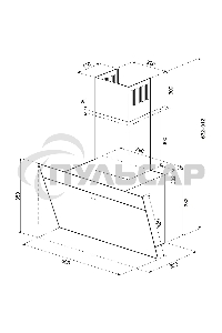 Вытяжка наклонная KRONA Kristen A 900 белая S, 89.5 см, 1050 куб. м/ч, 65 дБ