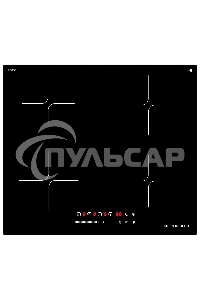 Индукционная варочная панель Kuppersberg ICI 607, High-Tech, индукция, 60 см, 4 зоны нагрева, 9 уровней мощности, inverter, таймер, пауза, Booster, слайдерное управление, черный