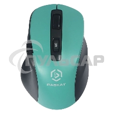 Мышь беспроводная Raskat M020W зеленый/черный, 2400 dpi, радиоканал, Bluetooth, USB, кнопки - 7