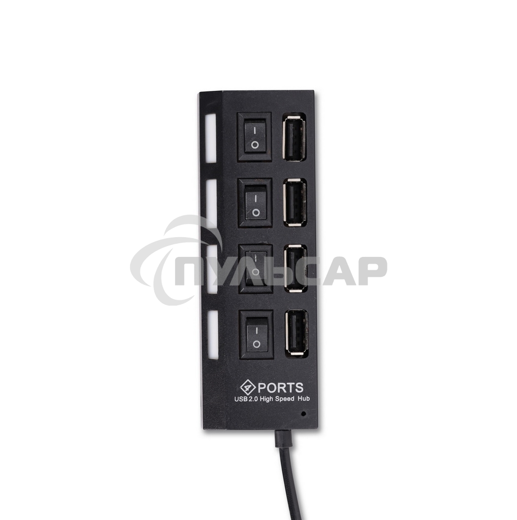 USB-хаб Smartbuy (SBHA-7204-B) USB 2.0 хаб 4 порта, черный