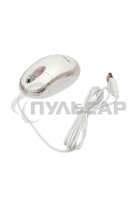 Мышь проводная Гарнизон GM-100W белый, 1000 dpi, USB, кнопки - 3
