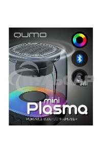 Акустическая система QUMO Plasma mini ВТ 0081 3 ВТ объемное звучание RGB