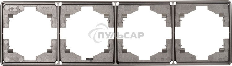 Рамка KRANZ KR-78-0754-2 ROUND 4-постовая титан