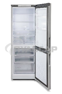 Холодильник Бирюса M6133 металлик двухкамерный 210/100 л морозилка снизу, аавтоматическое оттаивание