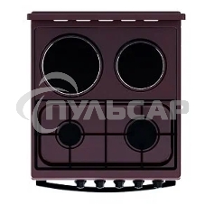 Плита комбинированная Flama RK 2201 B коричневый, конфорок 4 шт, духовка 50 л, 50 см x 85 см x 60 см