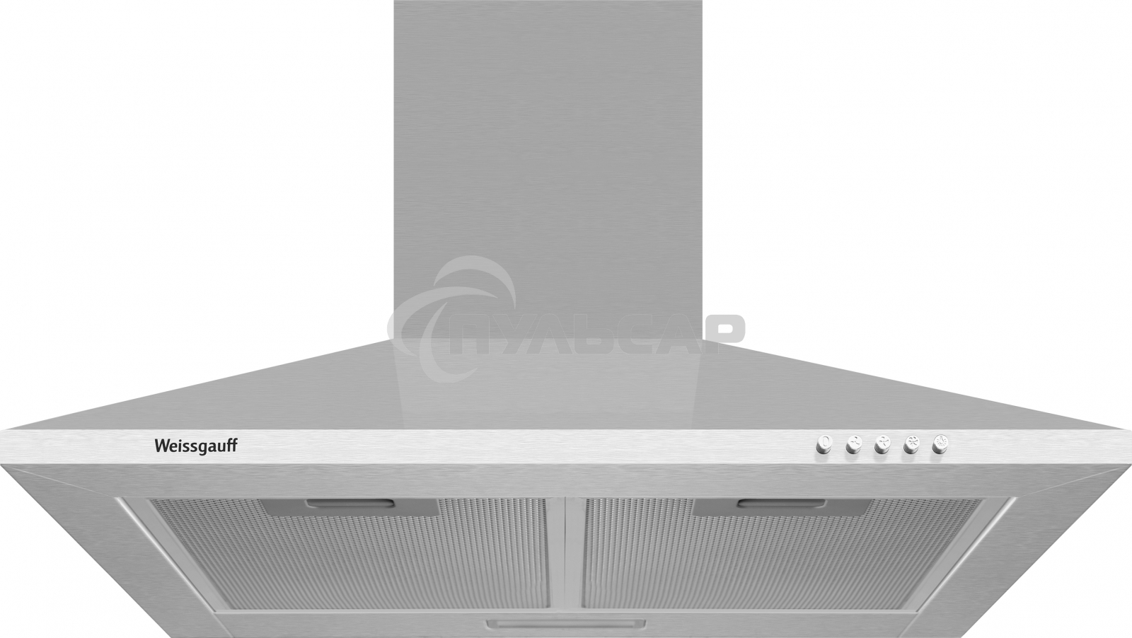 Вытяжка каминная Weissgauff Zosma 60 PB IX нержавеющая сталь, 60 см, 900 куб. м/ч, 66 дБ
