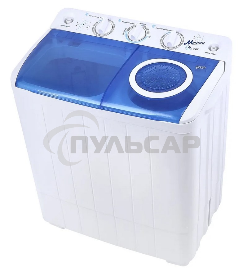 Стиральная машина Мечта WMS T413UPTA01 белая, загрузка вертикальная 4кг, 1350 об/мин.