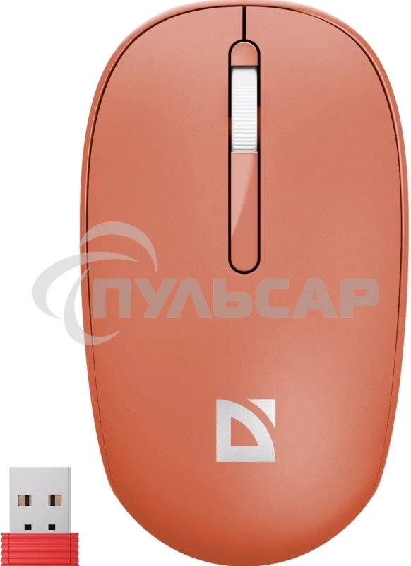 Мышь беспроводная Defender Smart MM-396 красный, 1600 dpi, радиоканал, Bluetooth, USB, кнопки - 3