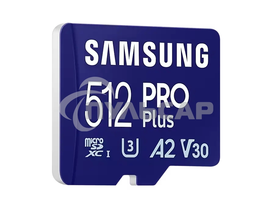 Флеш карта microSDXC 512GB Samsung PRO Plus Class 10, A2, V30, UHS-I (U3), W 130 МБ/с, R 180 МБ/с, <MB-MD512SA/KR> адаптер на SD