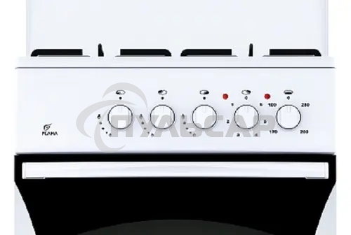 Плита комбинированная Flama RK 2201 W белый, конфорок 2 газовых и 2 электрических, духовка 50 л, 50 см x 85 см x 54 см