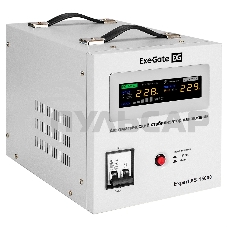 Стабилизатор напряжения ExeGate Expert AS-15000 (15000ВА, вход 140-260В, цветной дисплей, выход 220В±8%, КПД 98%, 5 уровней защиты, задержка, усиленный метал. корпус, клем.колодка, RTL)