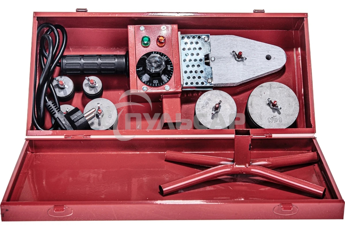 Аппарат для сварки пластиковых труб KRONWERK 94214 800Вт 300 °c 20-25-32-40-50-63мм мет.кейс