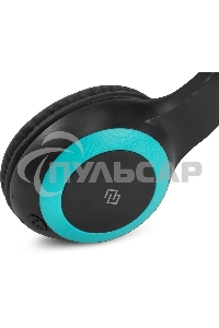 Гарнитура накладные Digma BT-15 черный/голубой беспроводные bluetooth оголовье