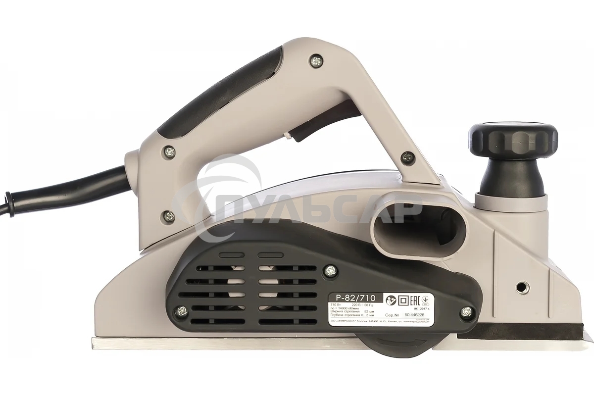 Рубанок ИНТЕРСКОЛ Р-82/710 Рубанок 710Вт,14500о/м,шир/глуб строг 82мм/2.6мм 50.1.0.12