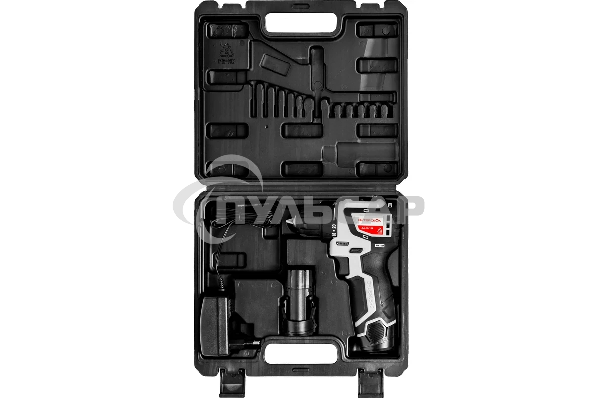 Дрель-шуруповерт ИНТЕРСКОЛ ДА-10/12В 687.2.2.70, 12 В, 2 А·ч, аккумуляторная