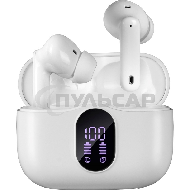 Беспроводные внутриканальные наушники с микрофоном Sven E-310B, белый (Bluetooth, TWS, ANC, ENC, APP)