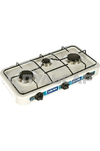 Газовая плитка Centek CT-1522 белый 3 конфорки, КРЫШКА, сменные форсунки баллон/магистраль