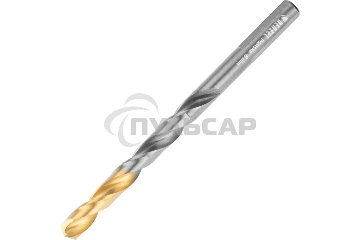Набор сверл по металлу Denzel 2-8мм, Р6М5К8-TiN, Golden Tip, 6 шт 723004