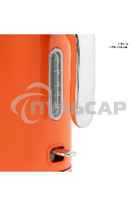 Чайник электрический Galaxy Line GL 0351, апельсиновый фреш, металл, 2200 Вт, 1,7 л