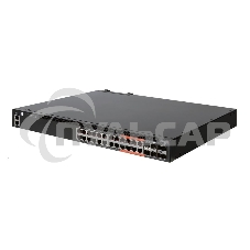 Коммутатор 4610-30P-O-AC-F Edge-corE AS4610-30P, 24-Port GE RJ45 port PoE+, last 8 ports Ultra-PoE, 960W PoE Bugdet, 4x10G SFP+, 2 port 20G QSFP+ for stacking, Broadcom Helix 4, Dual-core ARM Cortex A9 1GHz, dual 110-230VAC 600W hot-swappable PSUs, one fi