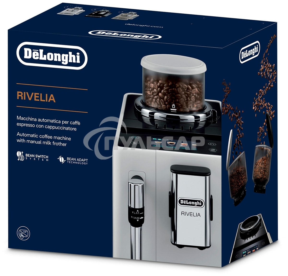 Кофемашина автоматическая DeLonghi EXAM440.35.W (0132213209) белый, исп. кофе - зерновой/молотый, 1,4 л, 1450 Вт, 19 бар