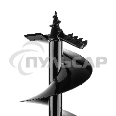 Шнек для грунта Denzel ER-200, диаметр 200 мм, длина 800 мм, соединение 20 мм, съемный нож