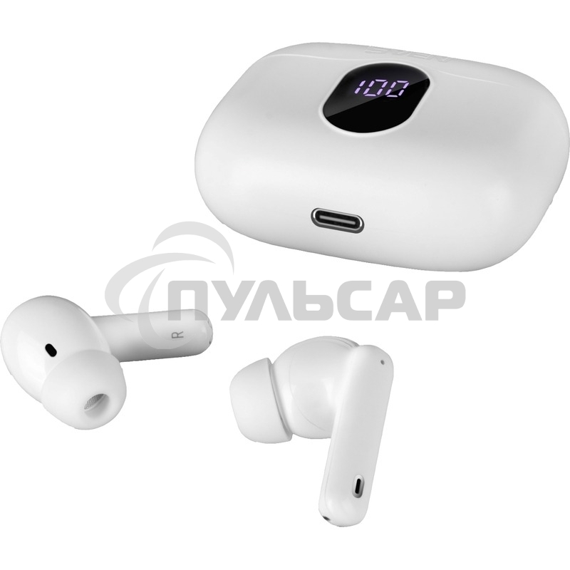 Беспроводные внутриканальные наушники с микрофоном Sven E-310B, белый (Bluetooth, TWS, ANC, ENC, APP)