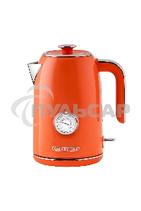 Чайник электрический Galaxy Line GL 0351, апельсиновый фреш, металл, 2200 Вт, 1,7 л