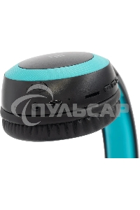 Гарнитура накладные Digma BT-15 черный/голубой беспроводные bluetooth оголовье