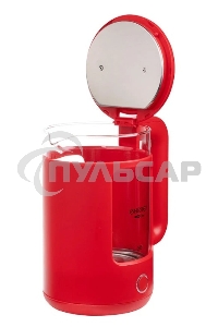 Чайник электрический Energy E-256 1500Вт, 1.5л стекло, красный