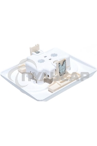 Розетка 2-м СП Этюд 16А IP20 без заземл. бел. SchE PC16-005B