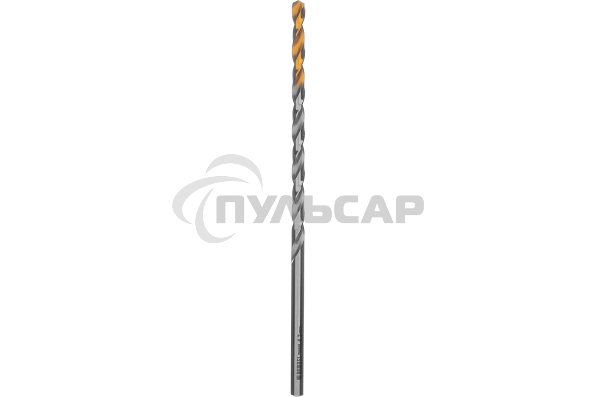 Сверло спиральное по металлу Denzel 4,2 х 119 мм, Р6М5, Golden Tip, удлиненное