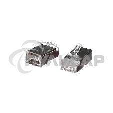 Коннектор VCOM RJ-45 для FTP кабеля 5 кат. экранированный, 100шт,