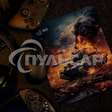 Коврик для мыши Cactus CS-MP-D04M Burning tank 300x250x3мм
