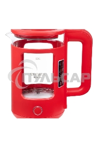 Чайник электрический Energy E-256 1500Вт, 1.5л стекло, красный