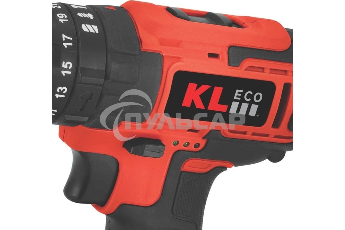 Шуруповерт ударный аккумуляторный KLECO KE18DM-15 (18В, Li-ion-1шт, 1,5 А·ч, 30Нм, З/У, биты 32шт, сверла 9шт дерево/металл)