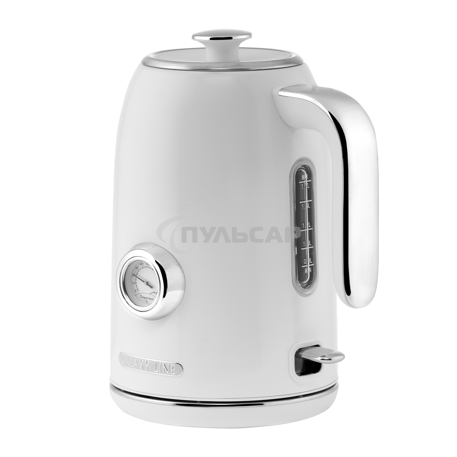 Чайник электрический Galaxy Line GL 0352, сливочный зефир, металл, 2200 Вт, 1,7 л