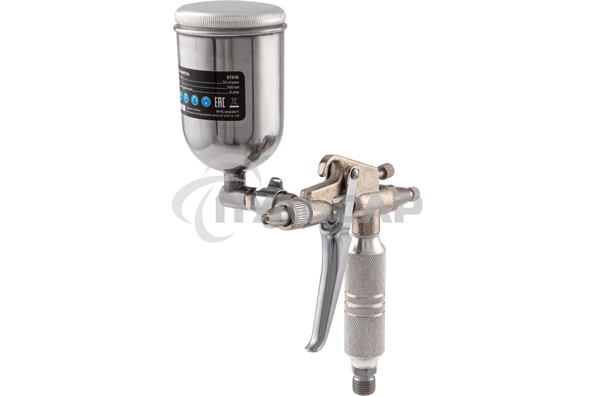 Краскопульт пневматический Matrix для финишных работ с верхним бачком v=01k диам. сопла 05мм