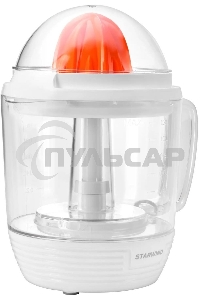 Соковыжималка цитрусовая Starwind SJ 1241 30Вт рез.сок.:1200мл. белый/прозрачный