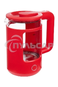 Чайник электрический Energy E-256 1500Вт, 1.5л стекло, красный