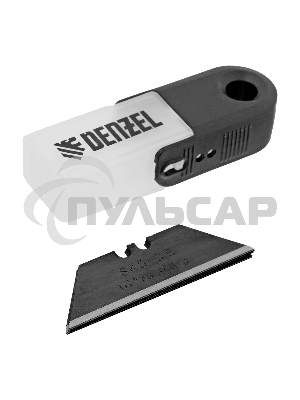 Лезвия Denzel 19 мм, сталь SK5 - 0,6 мм, трапециевидные, 5 штук